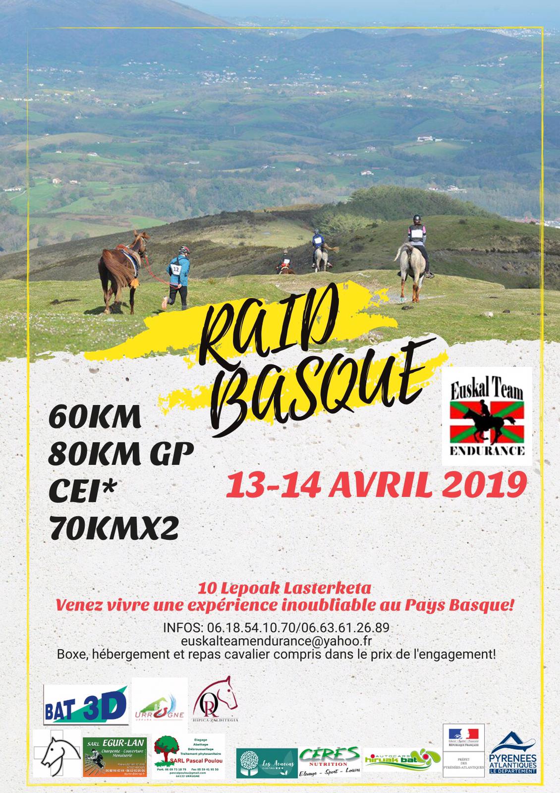 Raid Basque CEI*, 80 km, 70km, 60km los d&iacute;as 13 y 14 de abril
